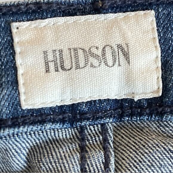 Hudson High Waist Jodi Flare Button Fly Raw Edge Hem Size 26 Retro Boho - Picture 10 of 13